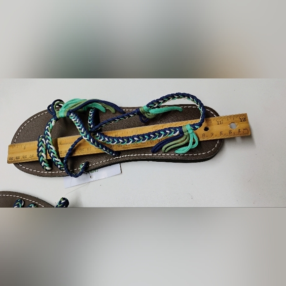 CAPANA Robe Sandals Women's Sz 12 Commune-Marine Pistachio Strappy Beach - Picture 4 of 16